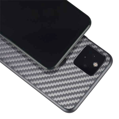 Silver Carbon Fiber Specialty Texture Material Google Pixel 4a 5G Skin